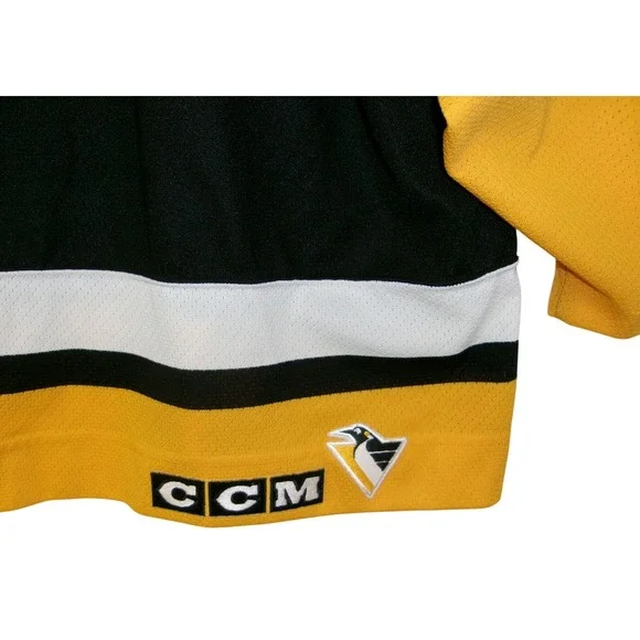 Vintage CCM NHL Pittsburgh Penguins Black Jersey Maska Men's Large - Picture 4 of 5